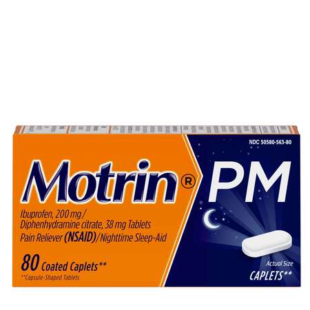 MOTRIN Motrin PM Ibuprofen Caplets 80 Count, PK24 056380
